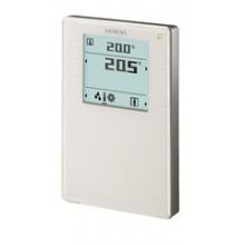 Room operator unit KNX with temperature sensor, segmented backlit display, touchkeys