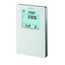 Room operator unit KNX with sensors for temperature, humidity, CO2, segmented backlit display, touchkeys