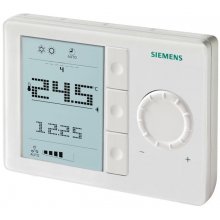 Room thermostat, AC 230 V, for fan coil units and universal applications, 7-day time switch, horizontal
