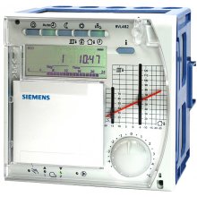 Heating controller for boiler temperature control for modulating or 2-stage burners with d.h.w. heating